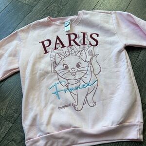 Disney Pink Cat Graphic Sweatshirt